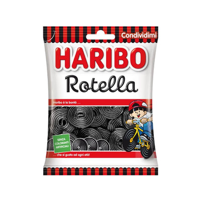 Confezione da 30, Haribo Rotella Liquirizia da 80g.