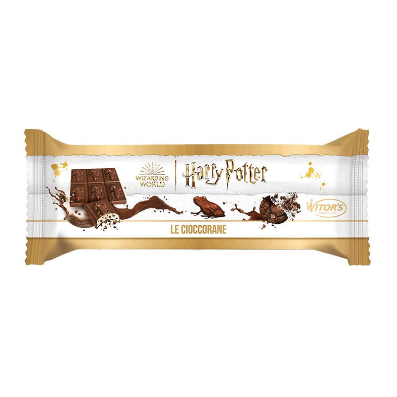 Confezione da 300g, tavoletta di cioccolato al latte con cremoso ripieno al latte e granella di biscotto al cacao da 300g Harry Potter.