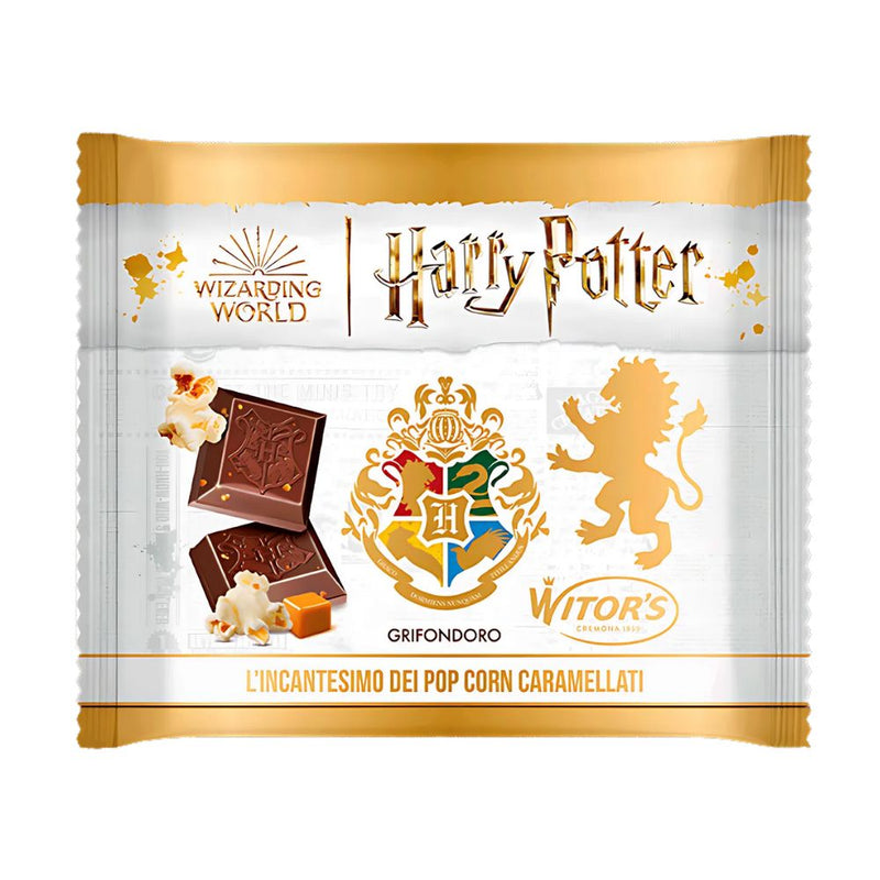 Confezione da 20, tavoletta di cioccolato con pop corn caramellati da 50g Harry Potter.