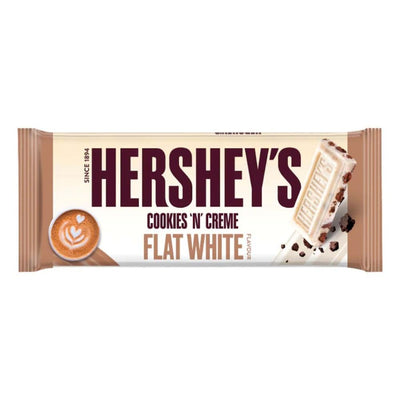 Confezione da 24, barretta di cioccolato bianco con biscotti al Flat White 90g Hershey's.