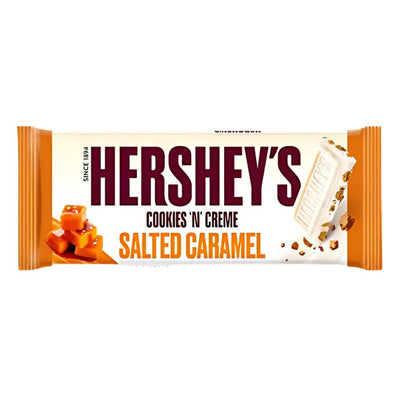 Confezione da 24, barretta di cioccolato bianco con biscotti al caramello salato 90g Hershey's.