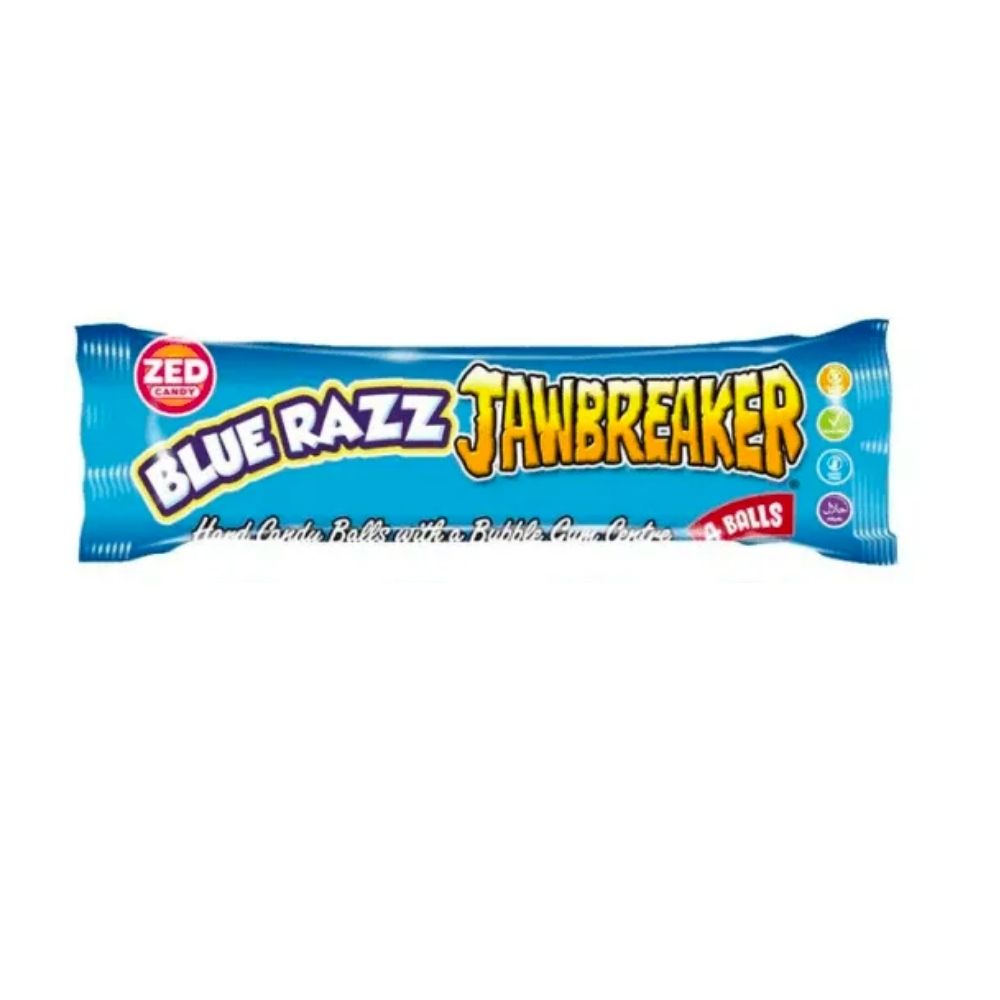 Confezione da 33g di caramelle ripiene di gomma Blue Razz Balls