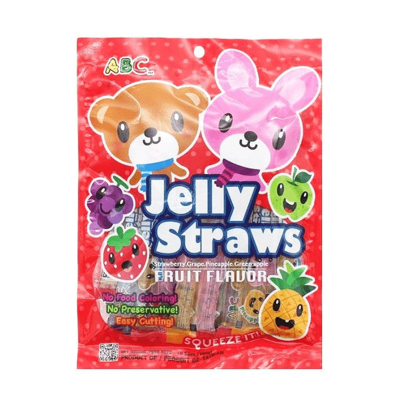 Confezione da 30, cannuccia di gelatine al gusto di frutta da 300g.