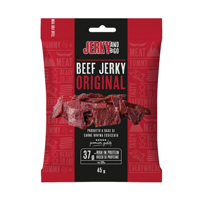Confezione da 10, Jerky and Go Beef Jerky Original da 45g.
