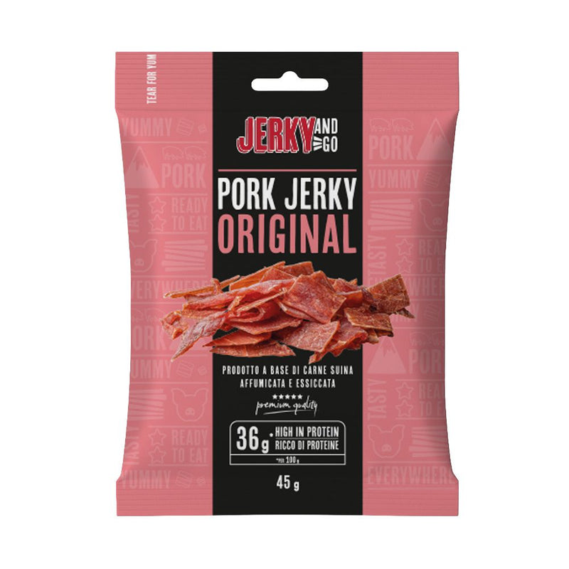 Confezione da 45g di carne secca di maiale Pork Jerky Original