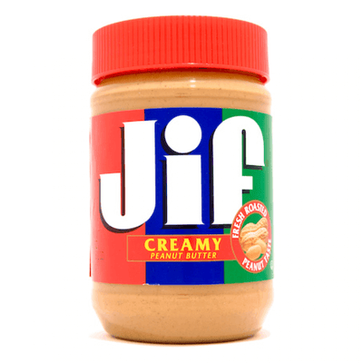 Confezione da 12, Jif Creamy Peanut Butter da 454g.