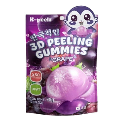 Confezione da 50, K-peelz 3D Peeling Gummies Grape 75g.