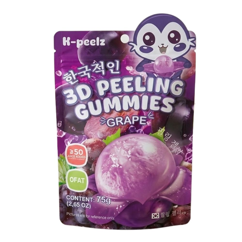 Confezione da 50, K-peelz 3D Peeling Gummies Grape 75g.