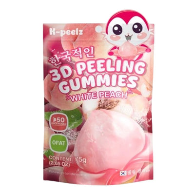 Confezione da 50, K-peelz 3D Peeling Gummies White Peach da 75g.