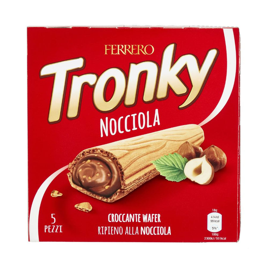 Confezione da 90g, wafer con ripieno cremoso alla nocciola e al cacao Ferrero.