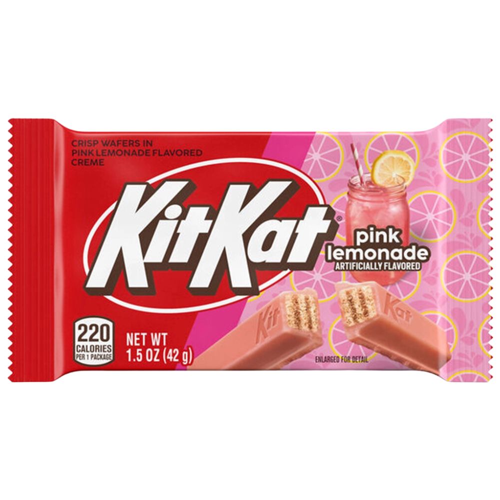 Confezione da 24, wafer al gusto di limonata rosa da 42g Kit Kat.