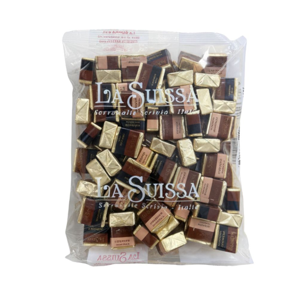 La Suissa Pralina Cremini Assortiti, praline di cioccolato fondente e alle nocciole (Confezione da 1kg)