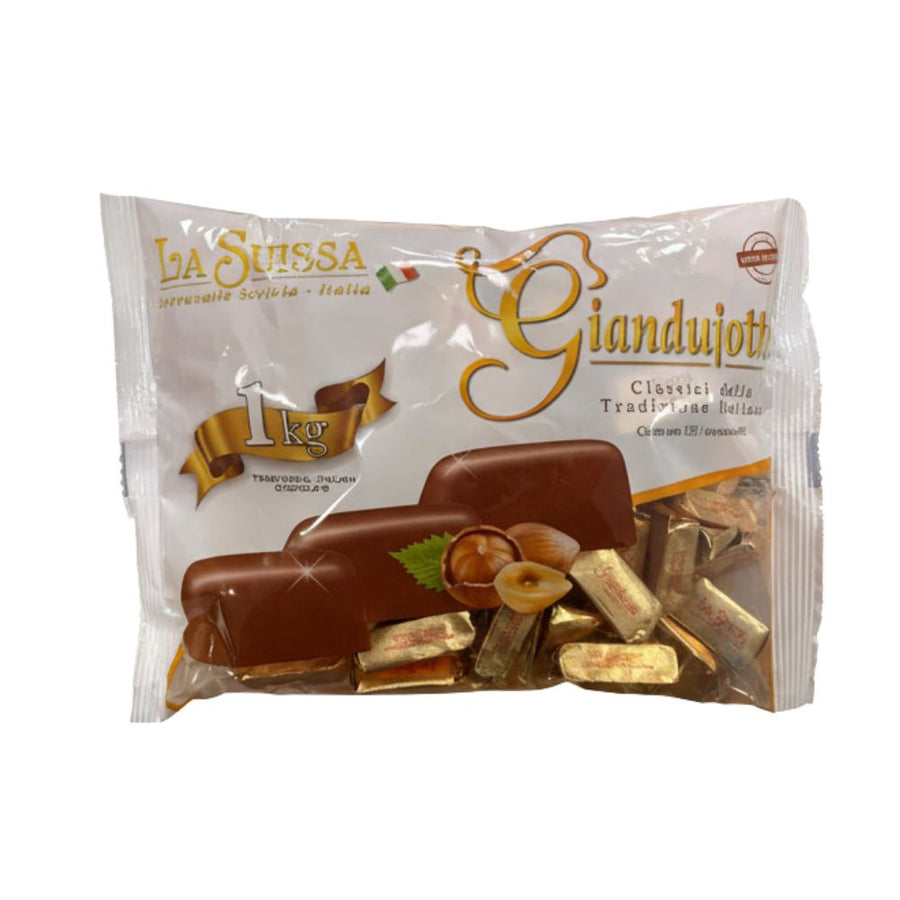 La Suissa Gianduiotti, cioccolatini alle nocciole gianduia (Confezione da 1kg)