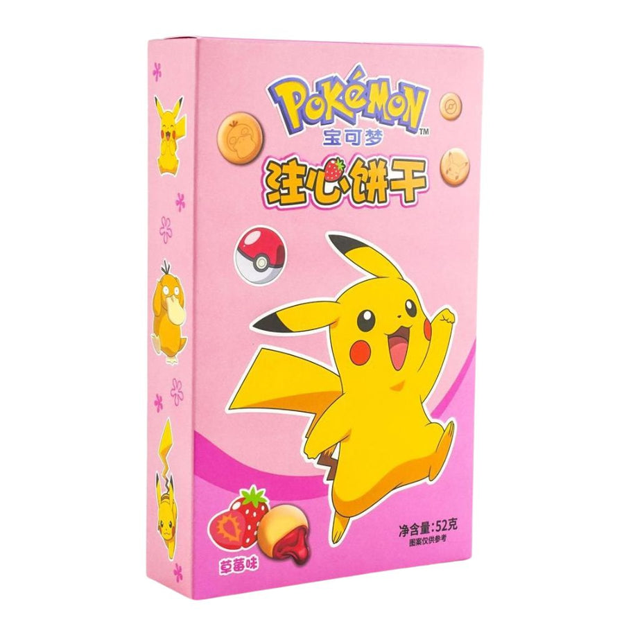 Confezione da 12, Leda Pokemon Strawberry Filled Biscuit 52g.