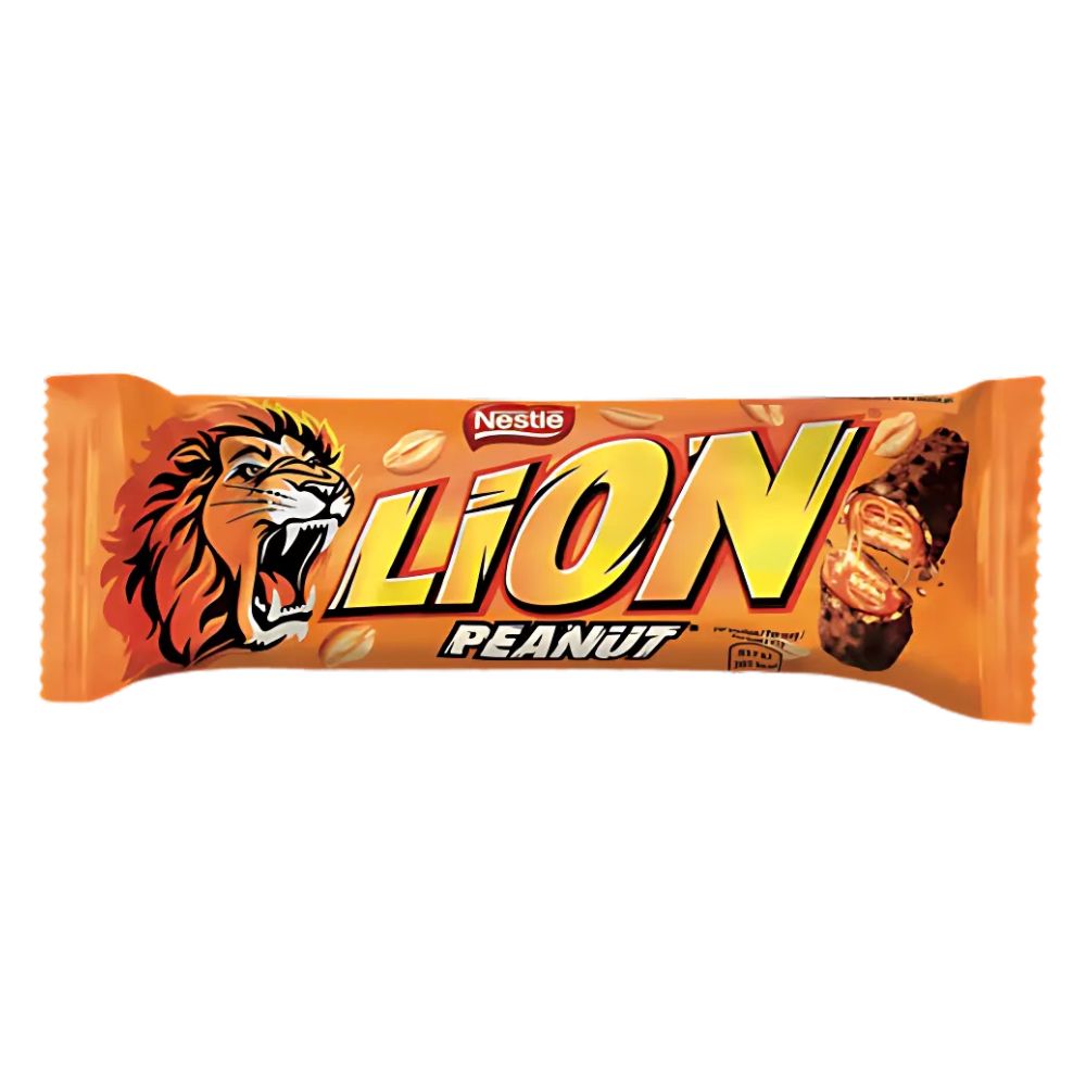 Confezione da 40, barretta ricoperta di cioccolato con caramello e arachidi da 41g Lion.