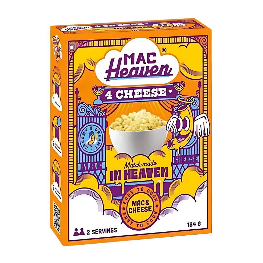 Confezione da 10, maccheroni con salsa al formaggio da 184g Mac Heaven.