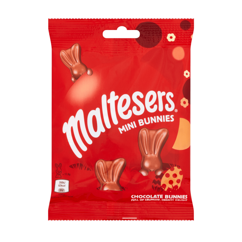 Confezione da 24, cioccolato al latte con ripieno al malto d'orzo e pezzi croccanti da 58g Maltesers.