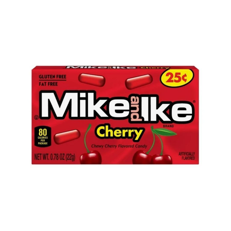 Confezione da 24, caramelle al gusto di ciliegia da 22g Mike And Ike.