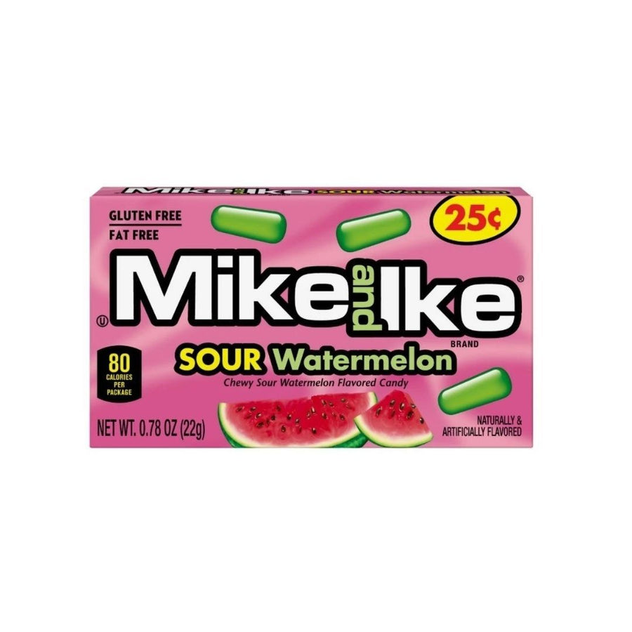 Confezione da 22g di caramelle all'anguria Mike and Ike Sour Watermelon