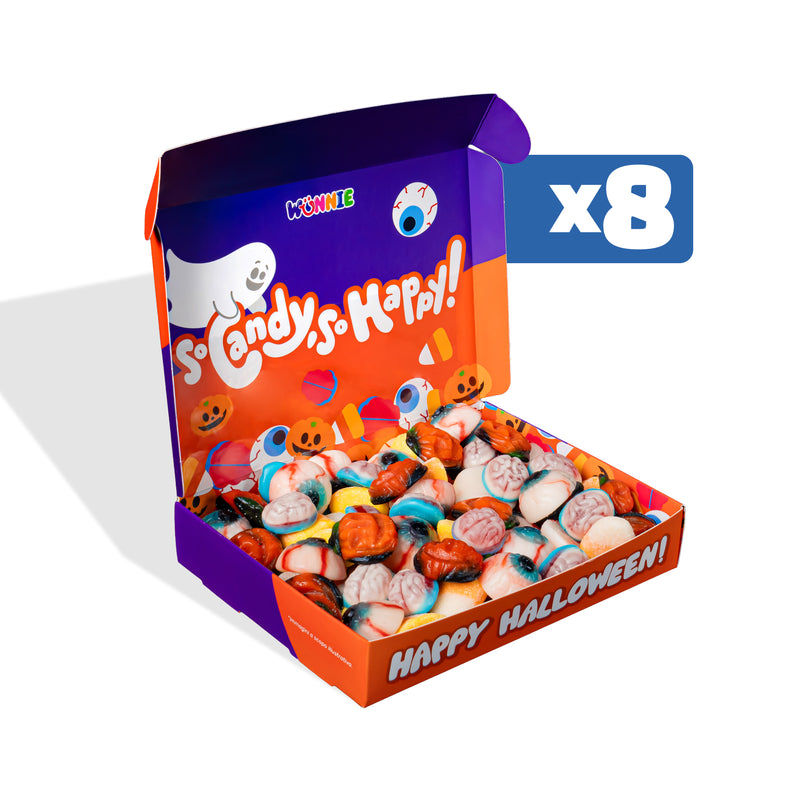 Wunnie box "Frohes Halloween", 8 Schachteln Gummibonbons in gemischten Geschmacksrichtungen zu 480g 