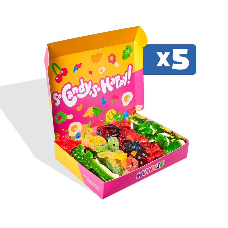 Wunnie box "So Candy, So Happy", 5 boxes of gummy candies in assorted flavors of 480g 