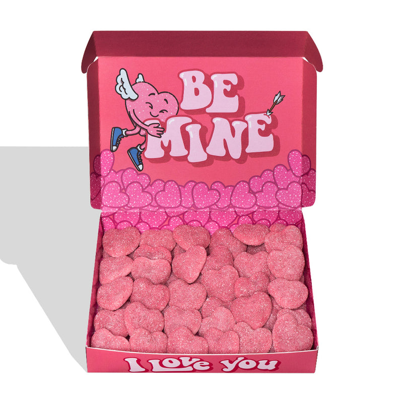 Wunnie box “I Love You”, box of heart-shaped gummy candies, sugared and filled with strawberry, 500 g (pack of 6) 