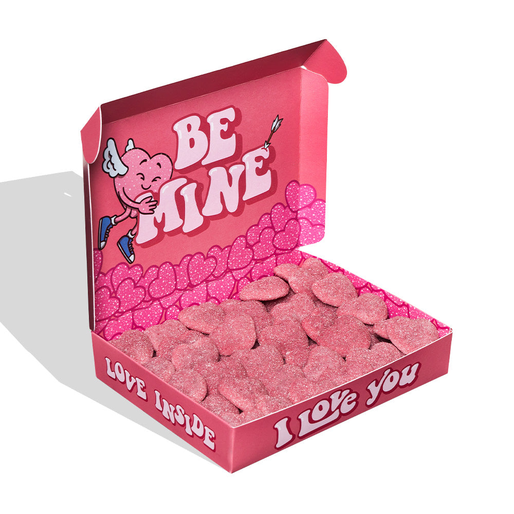 Wunnie box "I Love You", heart-shaped gummy candy box, sugared and with strawberry filling, 500 g (pack of 6) 