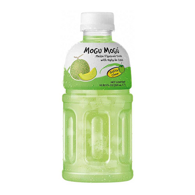 Confezione da 320ml di bevanda al melone Mogu Mogu Melon Flavored Drink