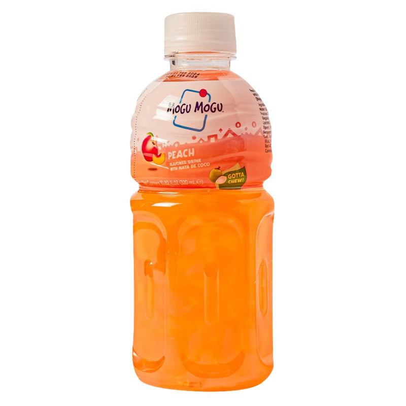 Confezione da 320ml di bevanda alla pesca con nata de cocco Mogu Mogu Peach Flavored Drink
