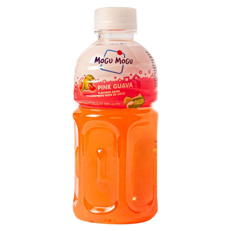 Confezione da 320ml di bevanda al gusto di guava Mogu Mogu Pink Guava Flavored Drink