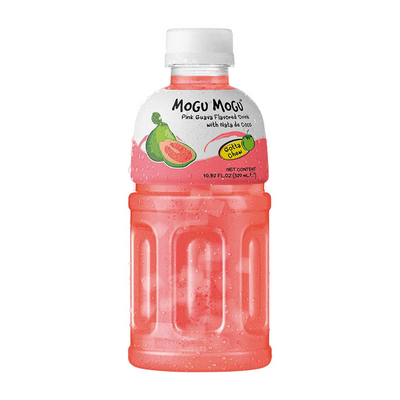 Confezione da 320ml di bevanda al gusto di guava Mogu Mogu Pink Guava Flavored Drink