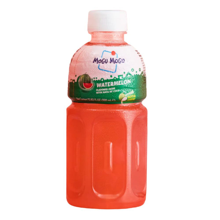 Confezione da 24, bevanda al gusto di anguria con nata de cocco da 320ml Mogu Mogu.