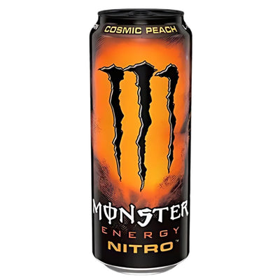 Confezione da 12, energy drink al gusto di pesca Monster.