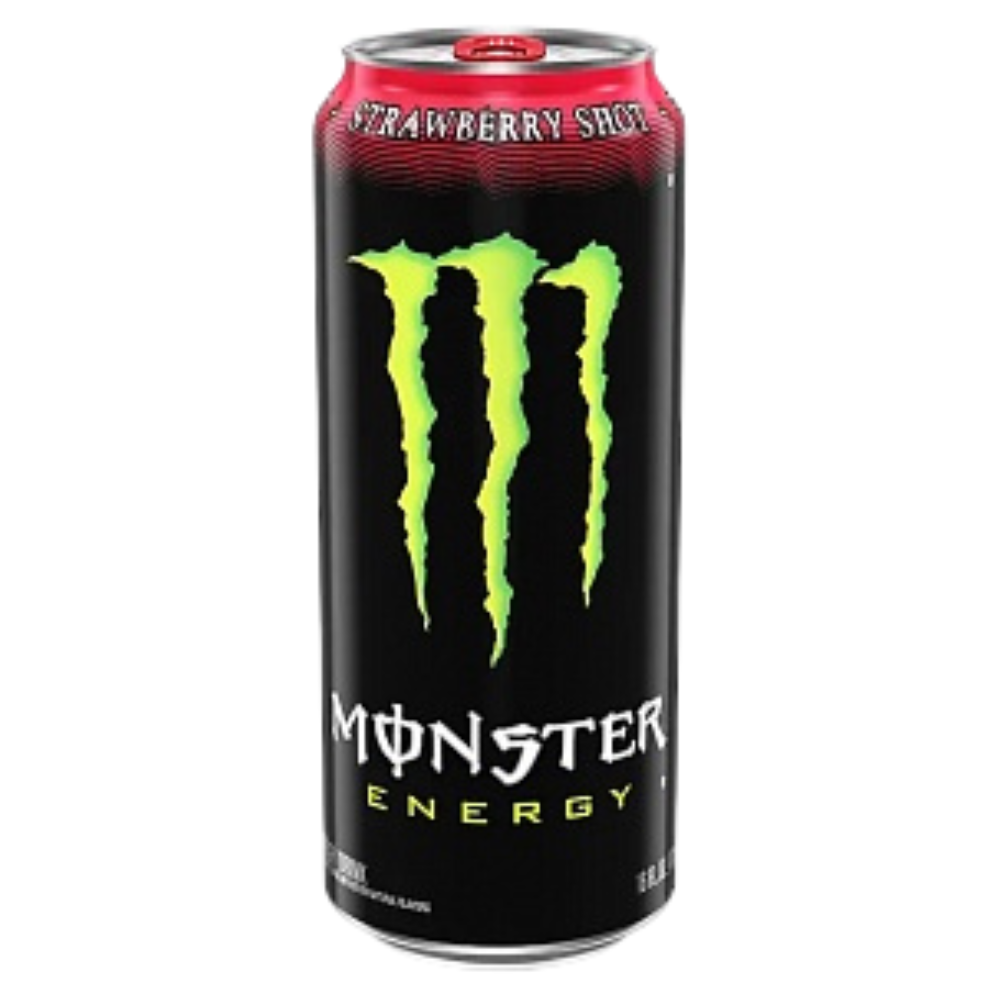 Monster Energy Strawberry Shot Zero Sugar, energetsko piće s okusom jagode od 473 ml (pakiranje od 24 komada) 