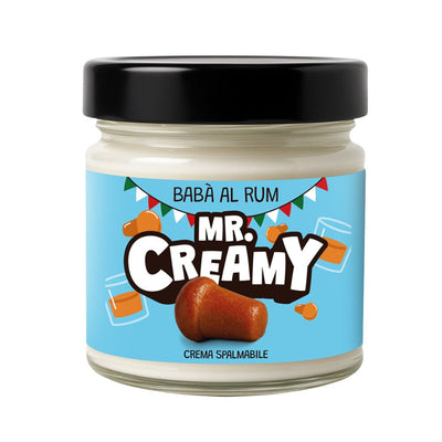 Confezione da 6, crema spalmabile al gusto di Babà al Rum da 200g Mr. Creamy.