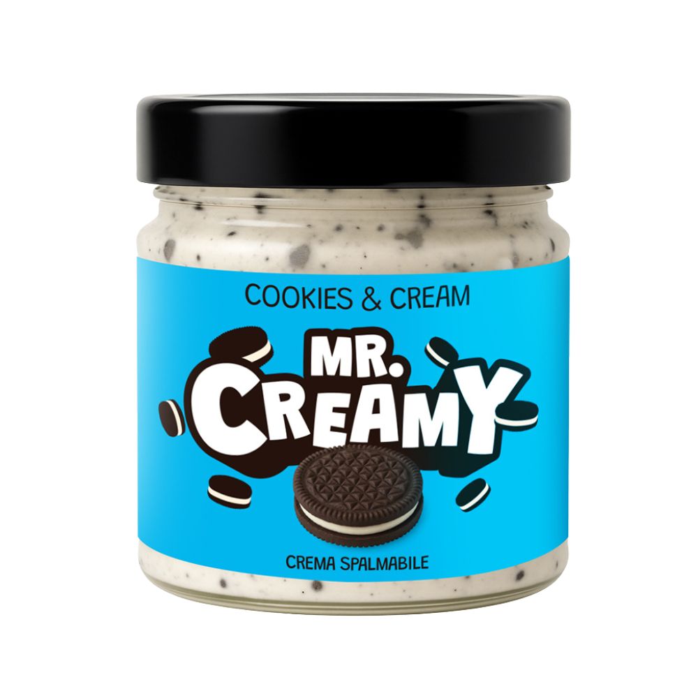 Confezione da 6, crema spalmabile al Cookies & Cream da 200g Mr. Creamy.