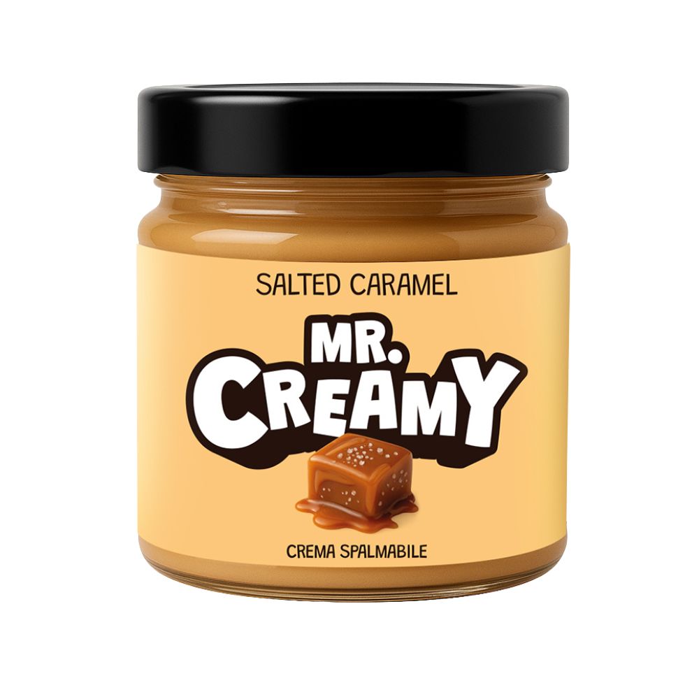 Confezione da 6, crema spalmabile Salted Caramel da 200g Mr. Creamy.
