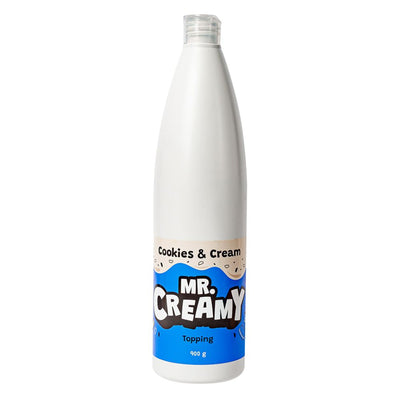 Confezione da 900g di topping al Cookies & Cream Mr. Creamy.