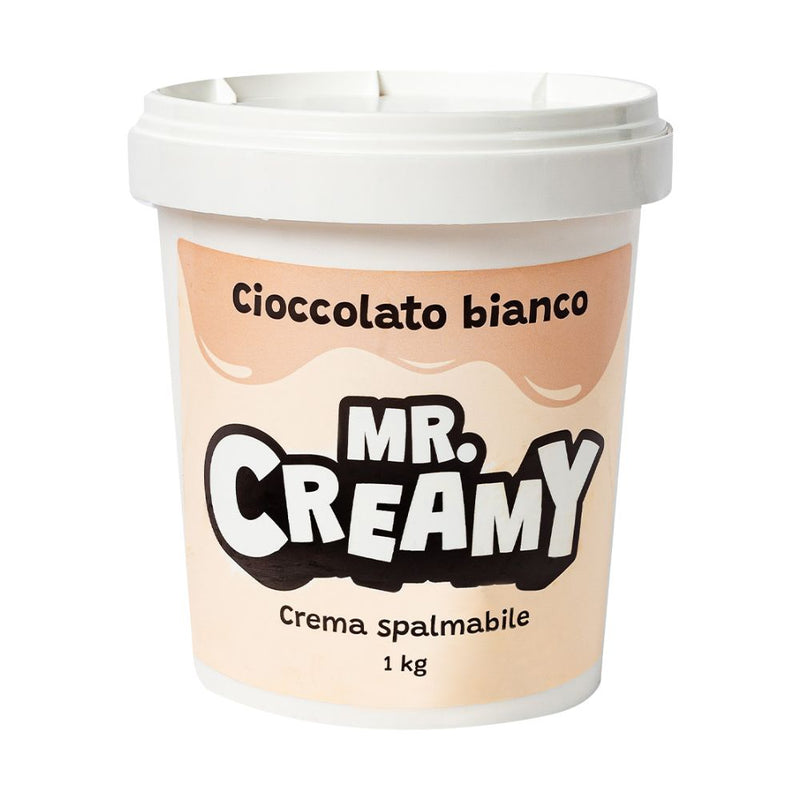 Confezione da 1 kg di crema spalmabile al Cioccolato bianco Mr. Creamy.