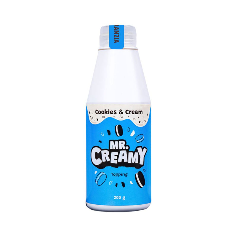 Confezione da 6, topping al gusto di Cookies & Cream da 200g Mr. Creamy.