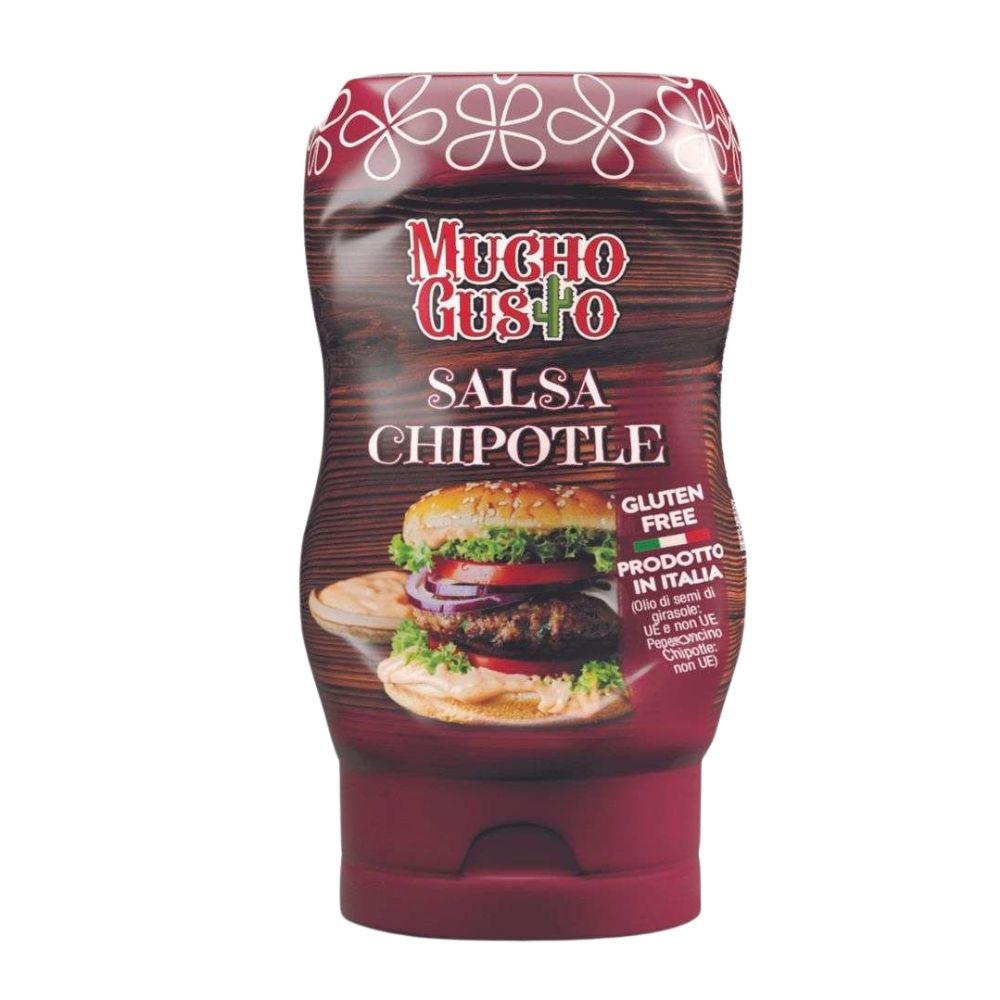 Mucho Gusto Salsa Chipotle, salsa a base maionese con peperoncino chipotle da 260g.