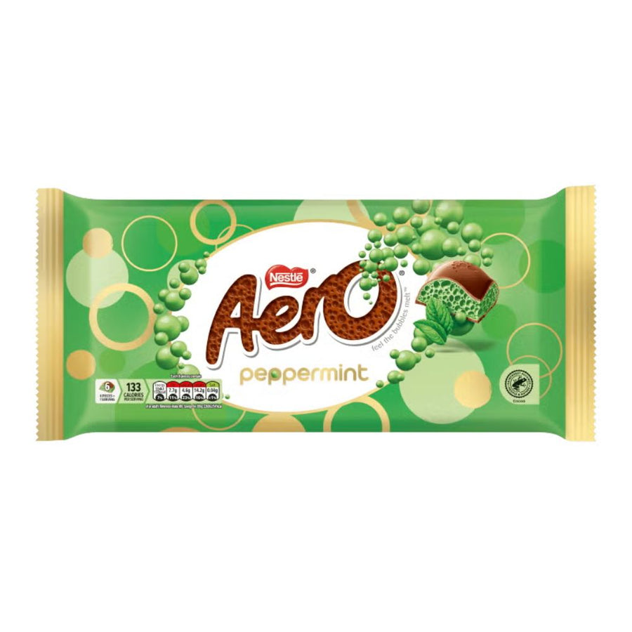 Nestlè Aero Peppermint, cioccolato al gusto di menta piperita da 295g (Confezione da 12).