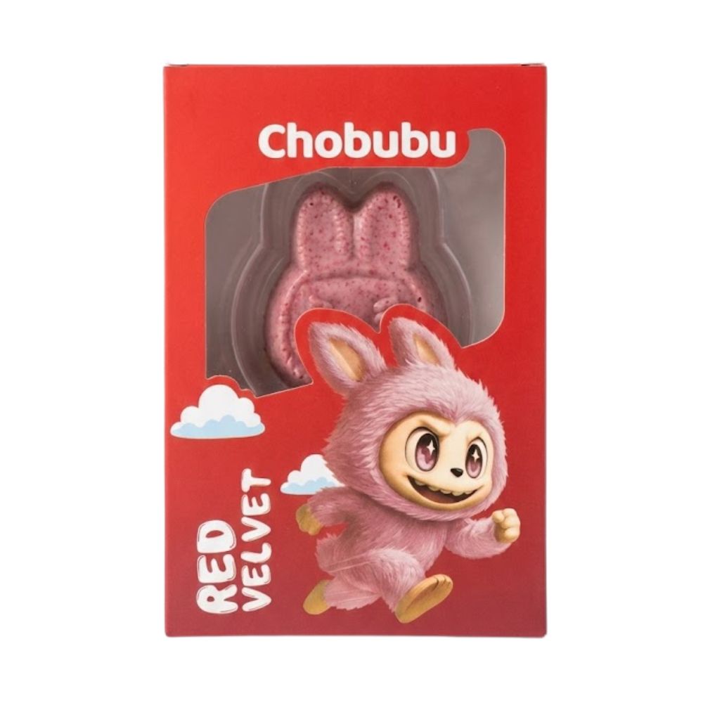 Noesis Chobubu Red Velvet, cioccolato bianco con red velvet da 75g (Confezione da 8)