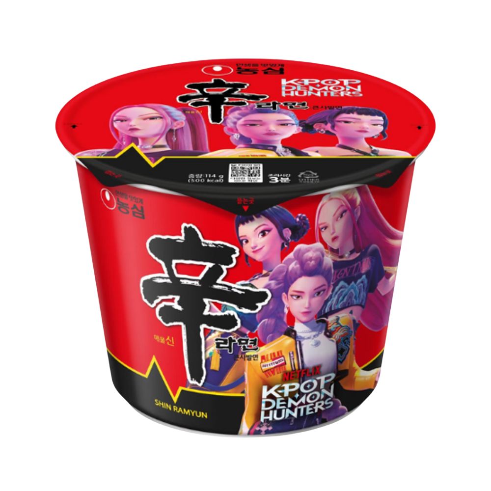 Nongshim Shin Ramyun K-Pop Demon Hunters, scharfe Nudeln zu 114 g (Packung mit 16) 