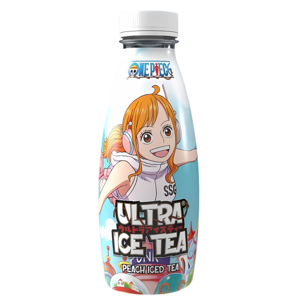 Confezione da 8, One Piece Ultra Ice Tea Peach Nami Egghead da 500ml.
