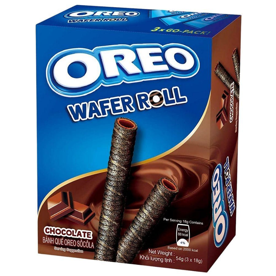 Confezione da 20, Oreo Chocolate Wafer Rolls da 54g.