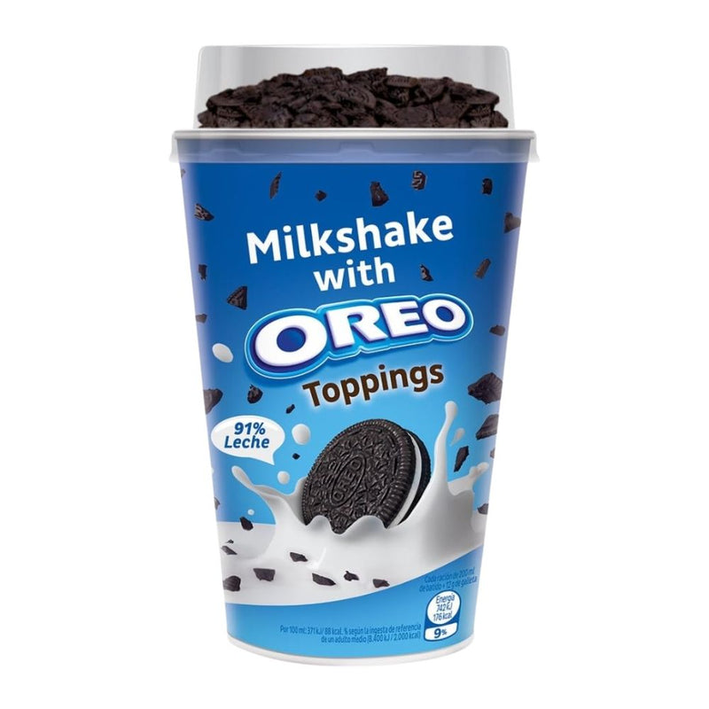 Confezione da 10, Oreo Milkshake Whith Oreo Toppings, milkshake con biscotto al cacao da 200ml Oreo.