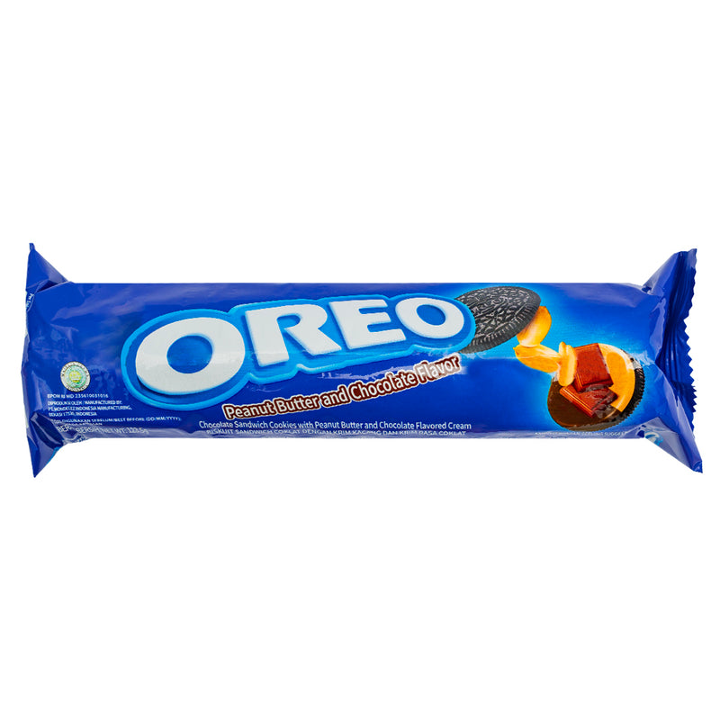 Confezione di biscotti Oreo Peanut Butter and Chocolate da 123.5g