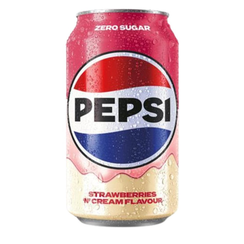Confezione da 24, bevanda al gusto di fragola e vaniglia da 330ml Pepsi.