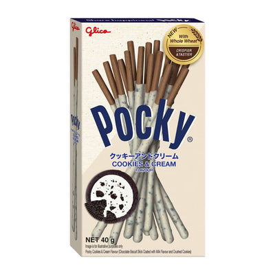 Confezione da 10, Pocky Cookies and Cream da 45g.